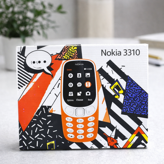 Nokia 3310 klasicni mobilni telefon u narandzastoj boji