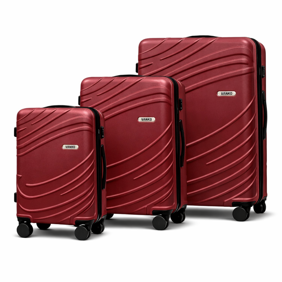 Vanko 619# ABS kofer set u bordo boji sa tri kofera
