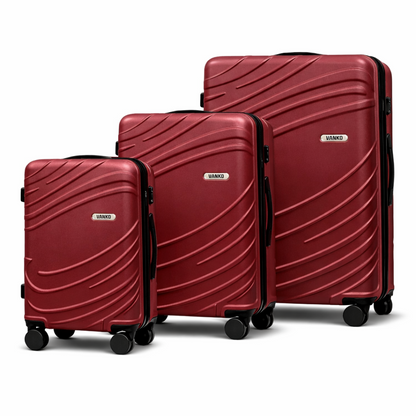 Vanko 619# ABS kofer set u bordo boji sa tri kofera