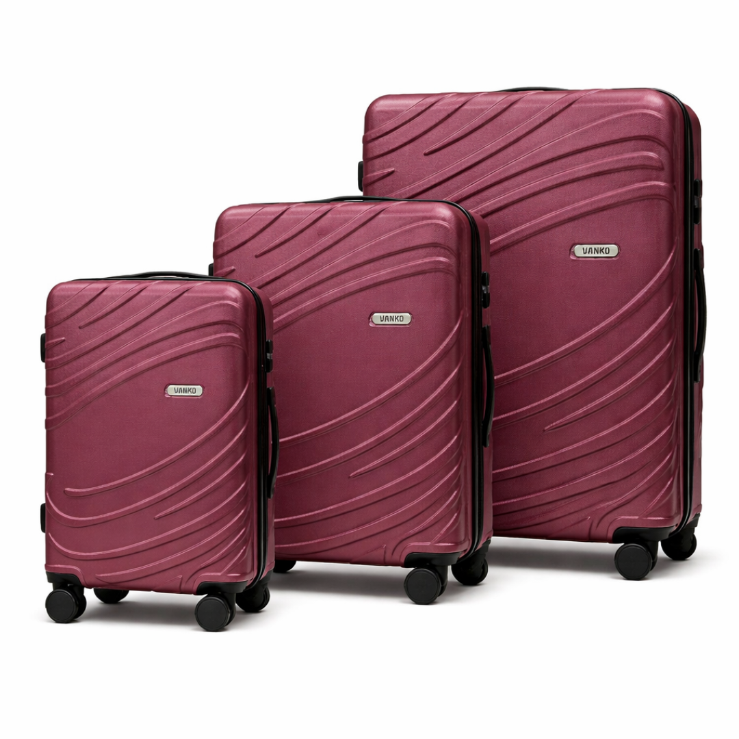 Vanko 619# ABS kofer set u tamno bordo boji sa tri kofera