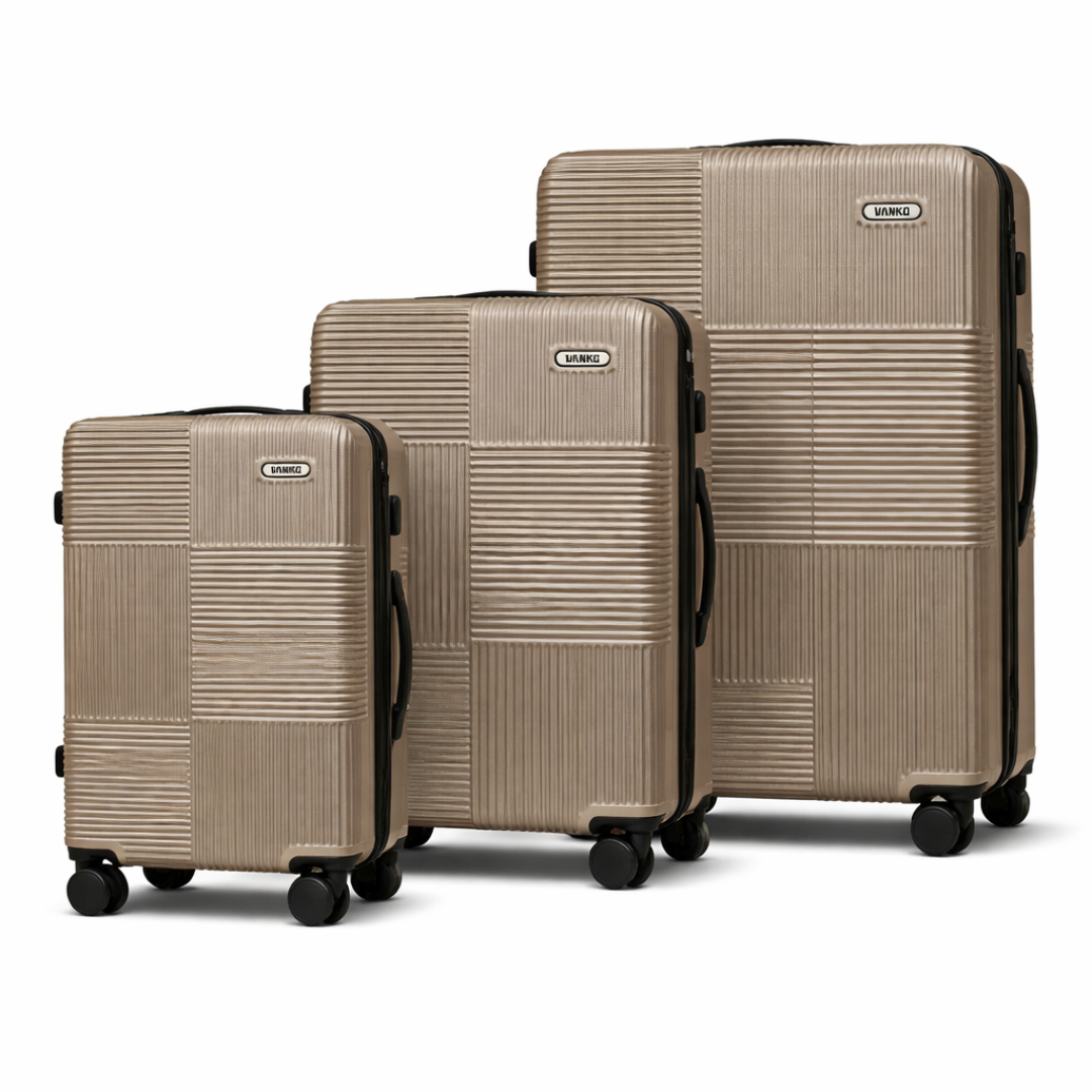 Vanko 620# ABS kofer set u sampanj boji sa tri kofera