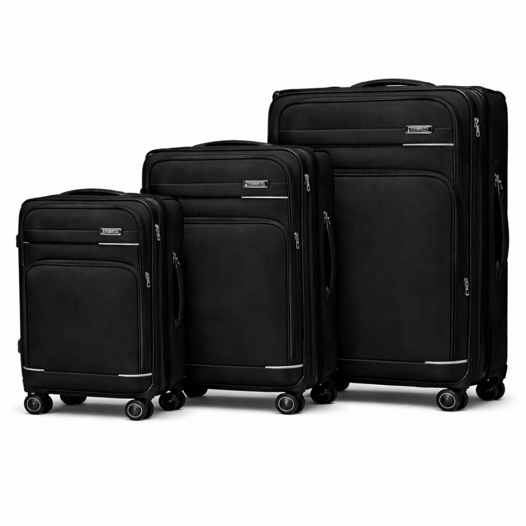 Vanko 8031-3# platneni kofer set u crnoj boji sa tri kofera