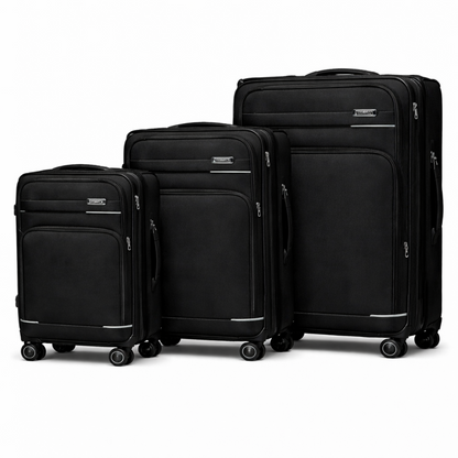 Vanko 8031-3# platneni kofer set u crnoj boji sa tri kofera