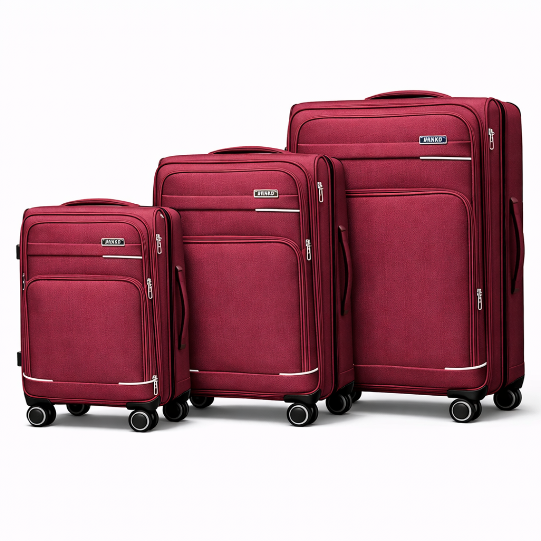 Vanko 8031-3# platneni kofer set u bordo boji sa tri kofera