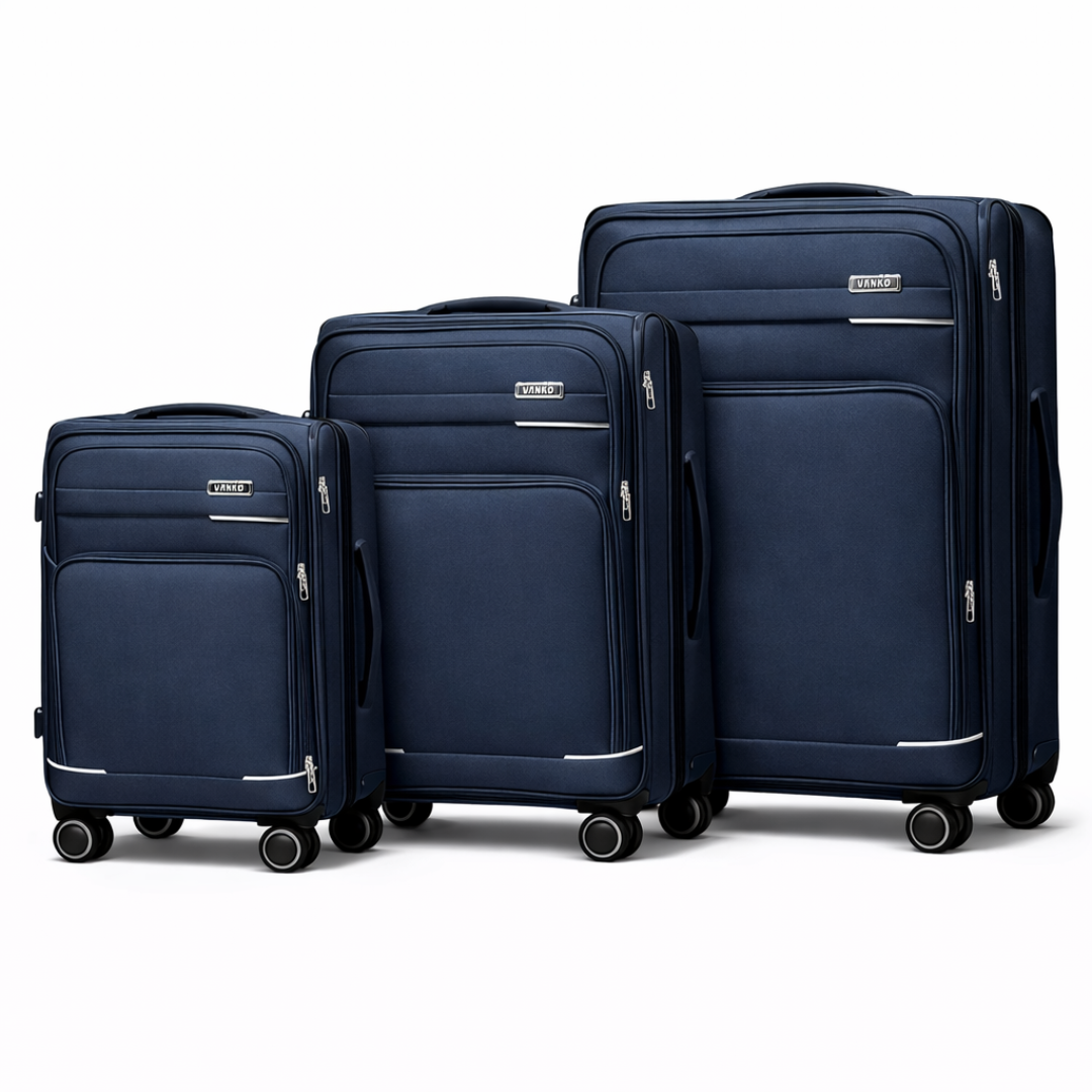 Vanko 8031-3# platneni kofer set u tamno plavoj boji sa tri kofera