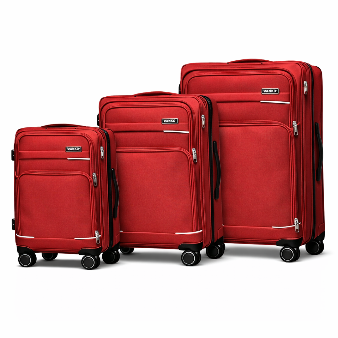 Vanko 8031-3# platneni kofer set u crvenoj boji sa tri kofera