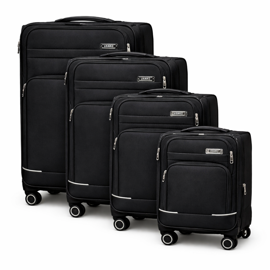 Vanko 8031-4# platneni kofer set u crnoj boji sa cetiri kofera