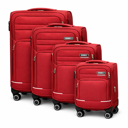Vanko 8031-4# platneni kofer set u crvenoj boji sa cetiri kofera