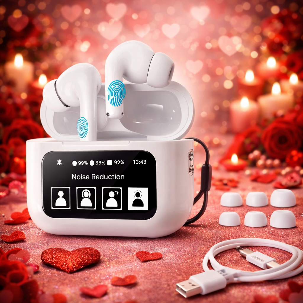 Bežične Slušalice Sa Pametnim Ekranom – Premium Bass + LED Display