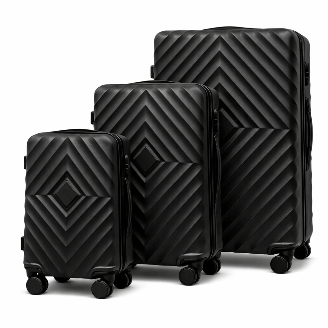ABS kofer set u crnoj boji sa tri kofera za putovanja