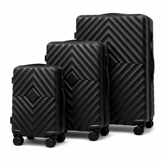 ABS kofer set u crnoj boji sa tri kofera za putovanja