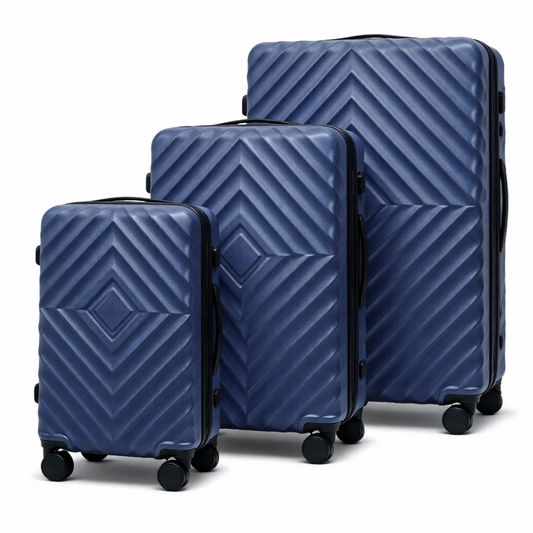 ABS kofer set u tamno plavoj boji sa tri kofera za putovanja