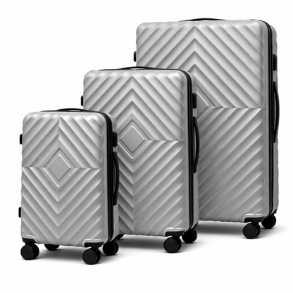 ABS kofer set u srebrnoj boji sa tri kofera za putovanja