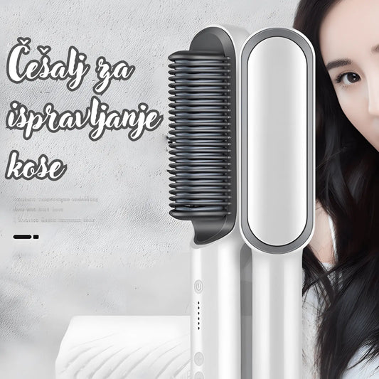Električni češalj za ispravljanje kose – brzi efekat ravnanja