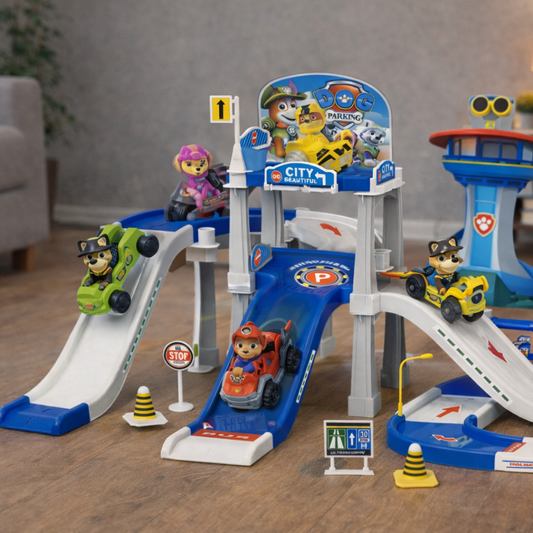 Decija parking garaza sa rampama i stazama