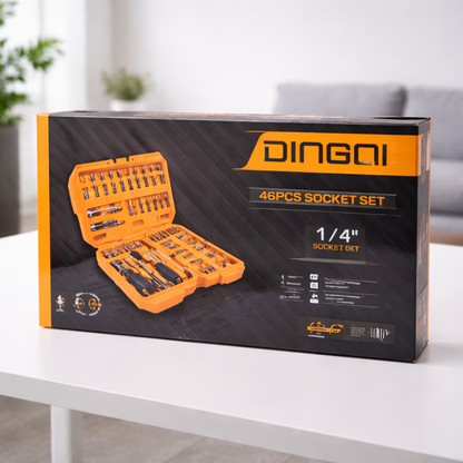 Prikaz svih alata u DINGQI 46-delni set