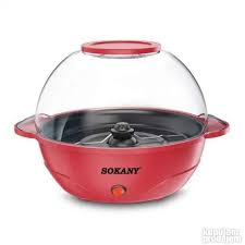 Crveni aparat za kokice sa zaštitom od pregrevanja