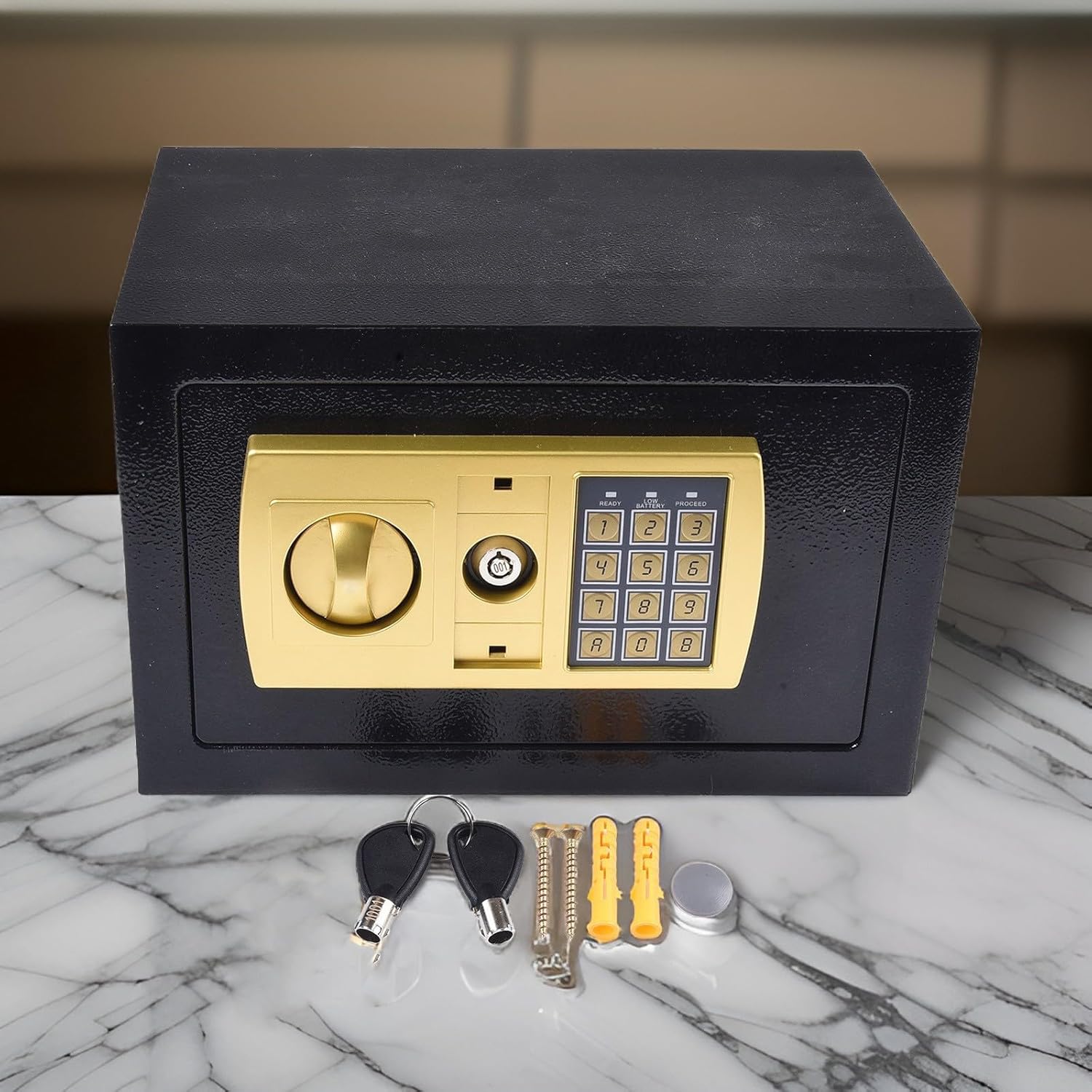 Elektronski sef sa PIN kodom i sigurnosnim ključevima