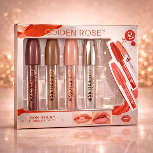 Glossy Nude lip gloss set sa više nude nijansi za sjajne usne
