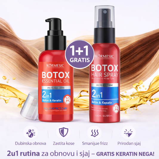 Hair Botox i Keratin Essential Oil 2u1 paket za obnovu kose