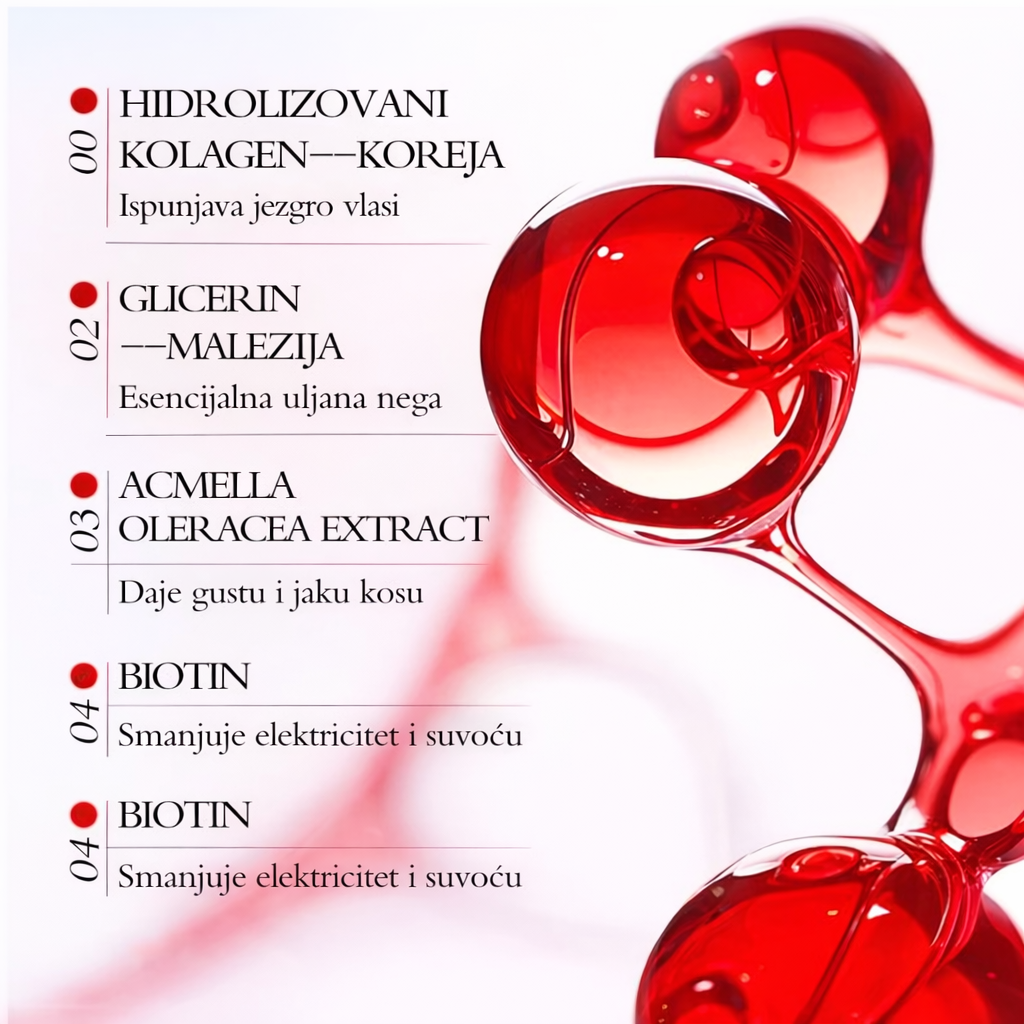 Keratin ulje za zagladjivanje i prirodan sjaj kose