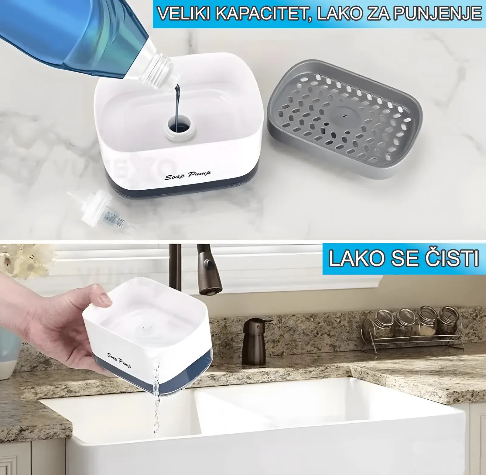 Dozer sa neklizajućom bazom i praktičnim držačem