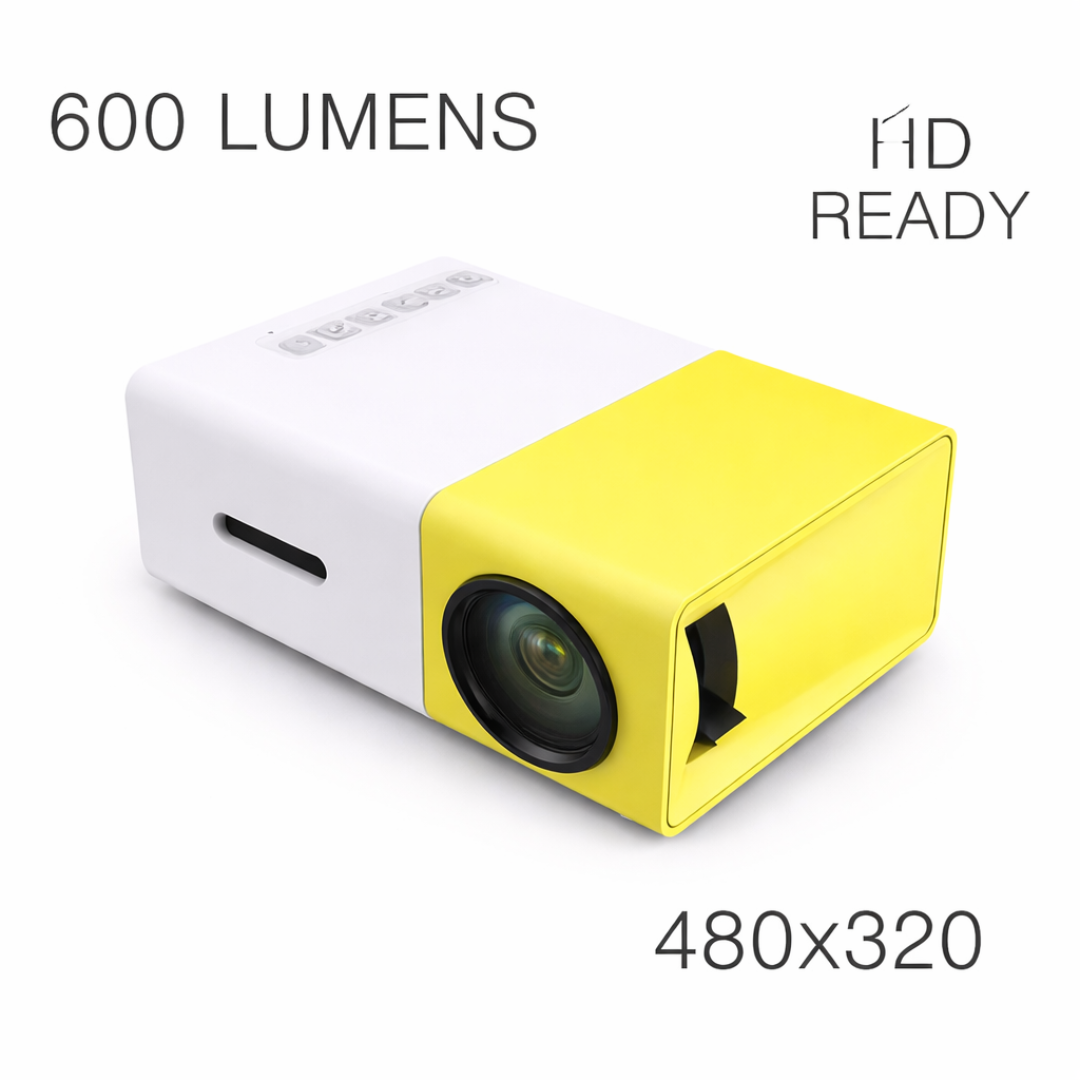 LED projektor postavljen za gledanje filmova kod kuce