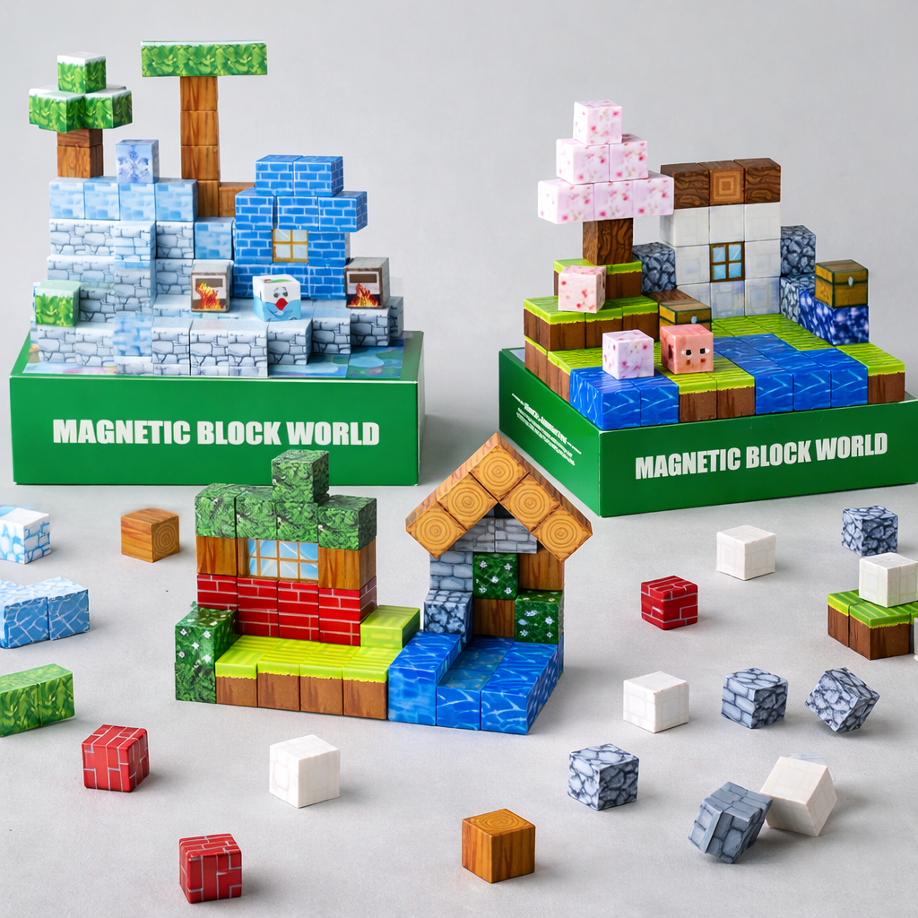 Magnet World set od 132 magnetne kocke za kreativnu gradnju