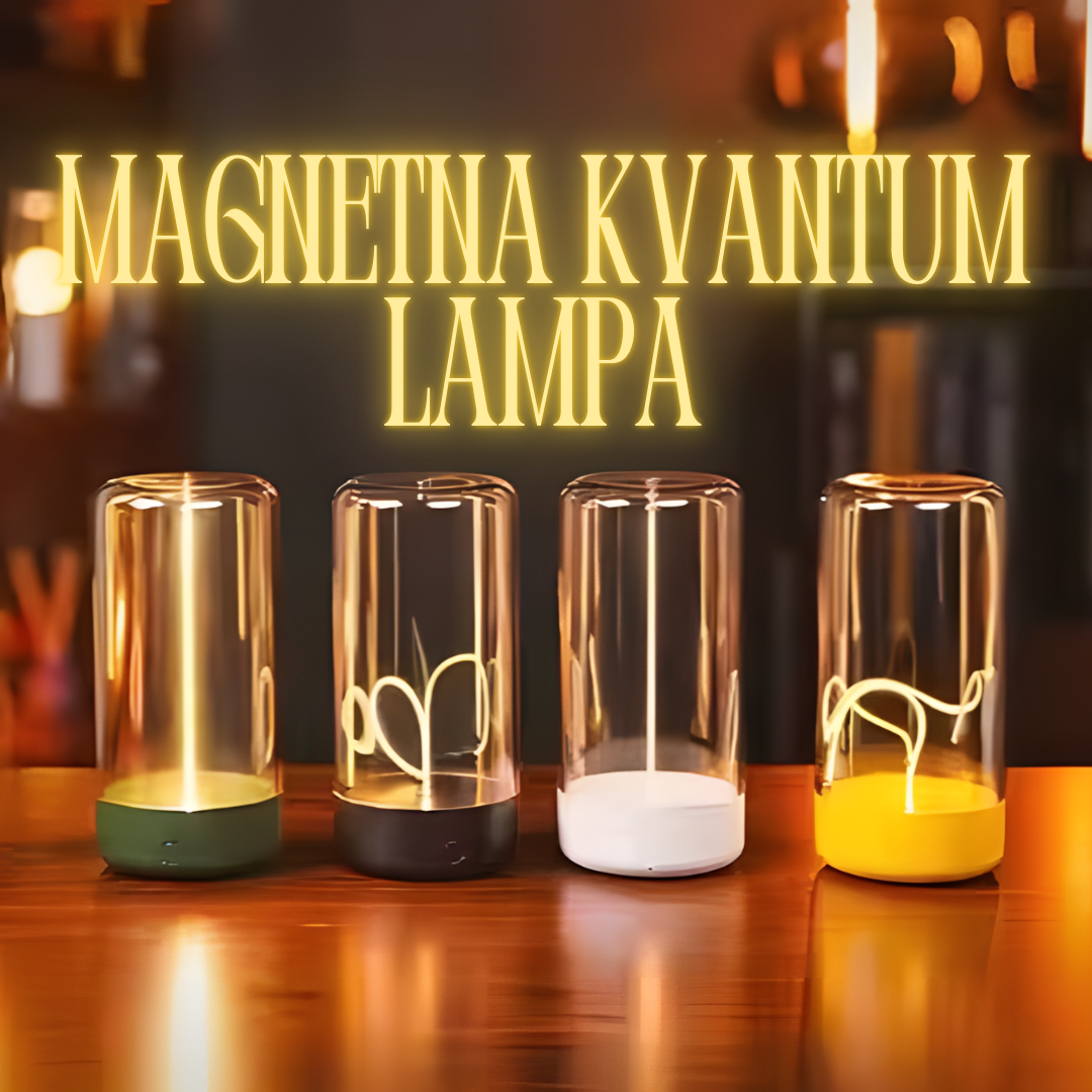 Magnetna kvantum lampa sa kristalnim abažurom i LED osvetljenjem