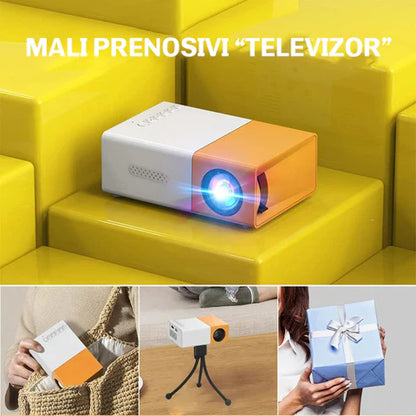 Mini prenosni LED projektor YG300 – Full HD 1080p podrška, HDMI, USB