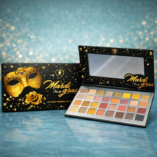Mardi Glamur paleta senki sa mat, shimmer i glitter nijansama