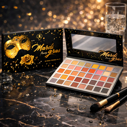 Mardi Glamur paleta senki sa mat, shimmer i glitter nijansama