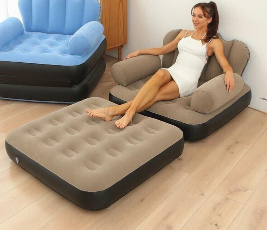 Prenosiva naduvavajuća fotelja sa naslonom