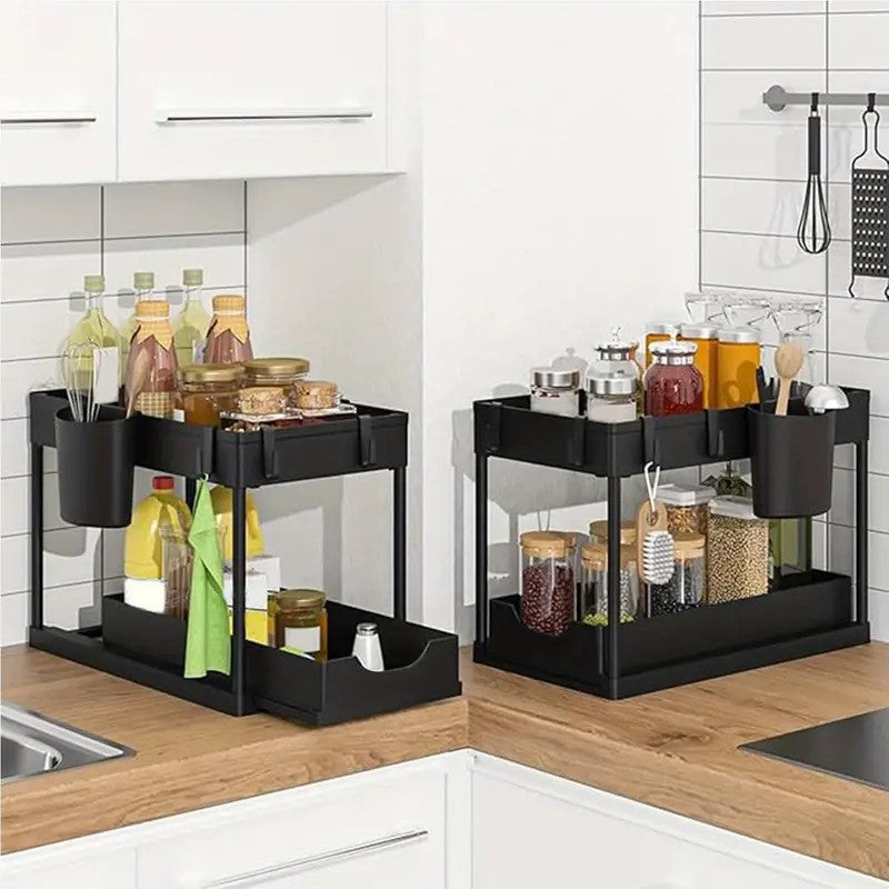 Metalna čelična polica sa kukicama i bočnim držačem