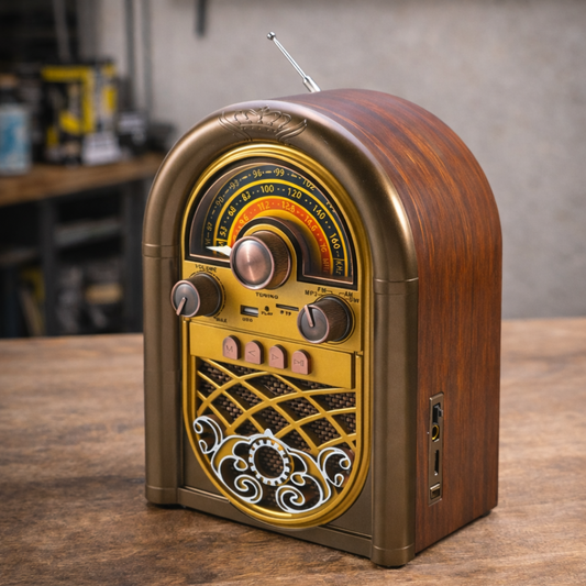 Pakovanje retro Bluetooth radija sa klasicnim dizajnom