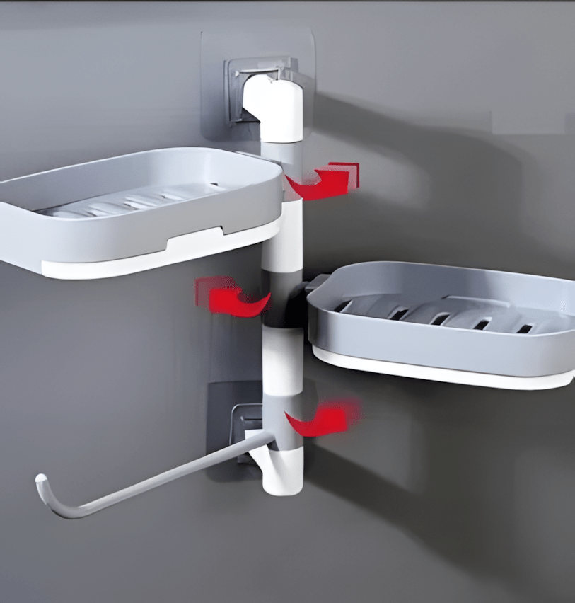 Rotirajući organizator za toalet sa troslojnom drenažom