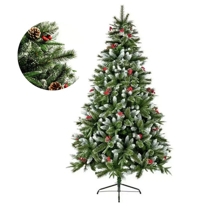 Snežna dekorativna jelka sa ukrasima