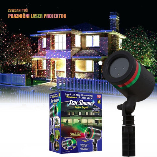 Star Shower laser projektor za spoljašnju novogodišnju dekoraciju