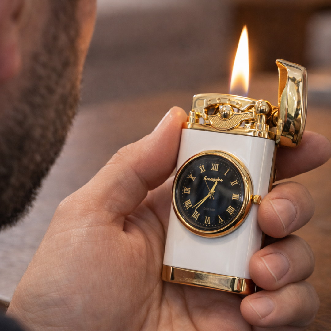 Luksuzni upaljac sa satom u poklon kutiji