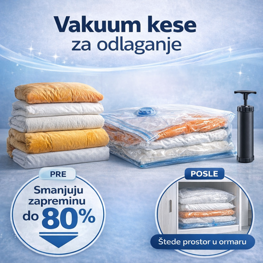 Vakum kese za odlaganje garderobe sa pumpom